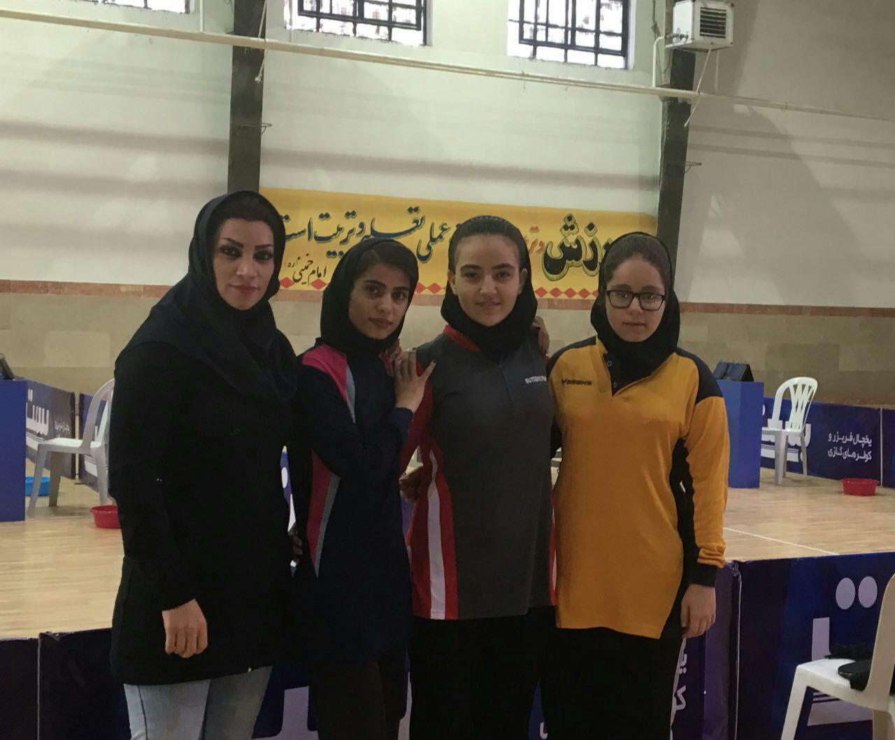 حضور موفق دختران زیر 18 سال تنیس روی میز کرمانشاه در جویبار