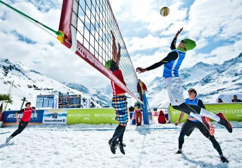 برای اولین‌بار در آسیا، والیبال در برف در پیست دیزین