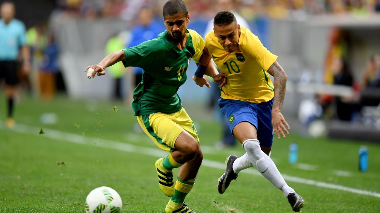 توقف برزیل با نیمار مقابل آفریقای جنوبی