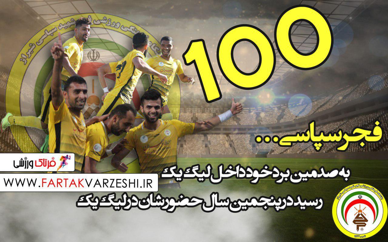 آمار فوق‌العاده فجر در لیگ یک؛ سپاسی به 100 پیروزی در لیگ یک رسید