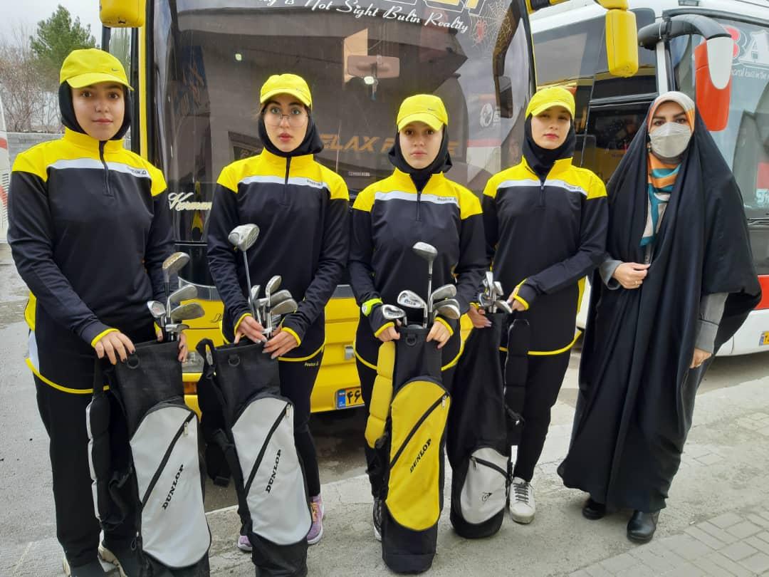 دختران گلفباز کرمانشاهی به مسابقات گلف قهرمانی کشور اعزام شدند
