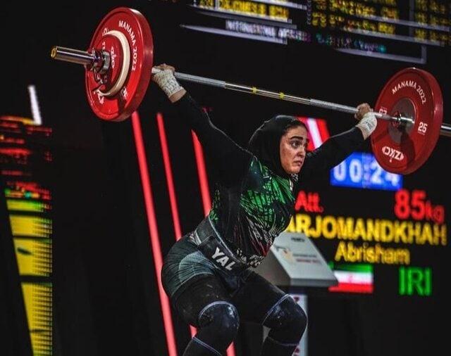 ششمی دختر وزنه‌بردار ایران در دسته ۷۶ کیلوگرم