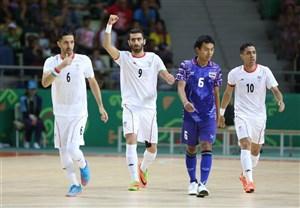 پیروزی 5 بر 4 تیم ملی فوتسال ایران مقابل روسیه 