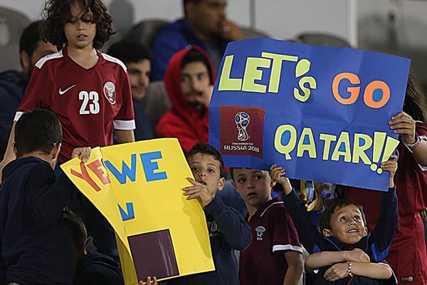 جو جالب در ورزشگاه در در دقیقه 30 بازی دیشب ایران و قطر
