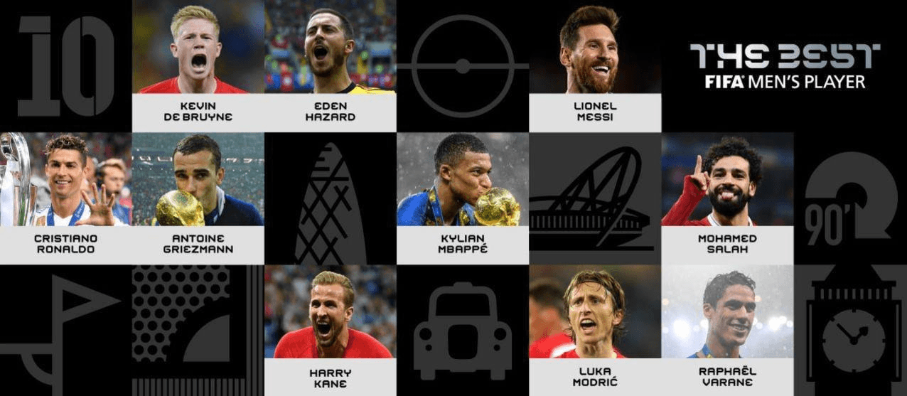 10 نامزد نهایی بهترین بازیکن سال فیفا / رونالدو و مسی هم هستند