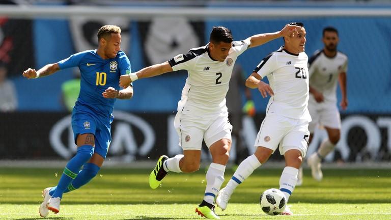 جام جهانی 2018 / تساوی برزیل مقابل کارستاریکا در نیمه اول