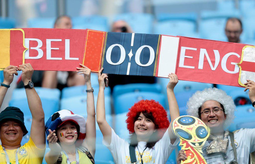 گزارش تصویری / حضور هواداران انگلیس و بلژیک در ورزشگاه