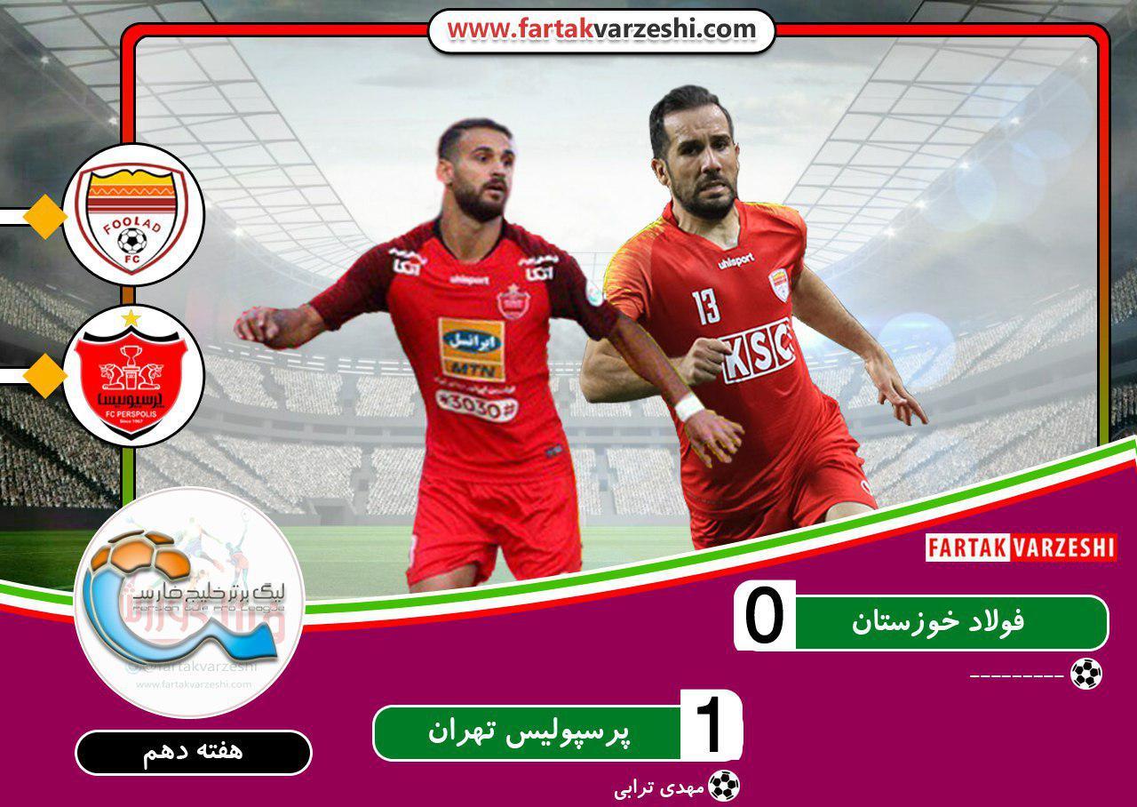 خلاصه بازی پرسپولیس 1 - 0 فولاد خوزستان