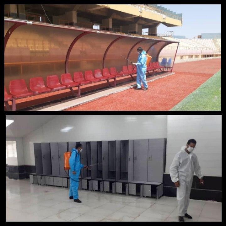 ورزشگاه شهید باکری اورمیه ضد عفونی شد