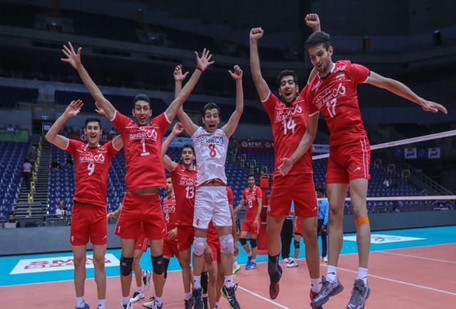  تیم والیبال جوانان ایران در باز ی مقابل قطر به پیروزی رسید
