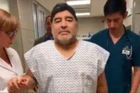  تشکر مارادونا از پزشکان بعد از جراحی زانو